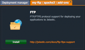 Install Jelastic FTP Add-on