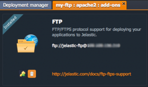 Jelastic remove FTP addon